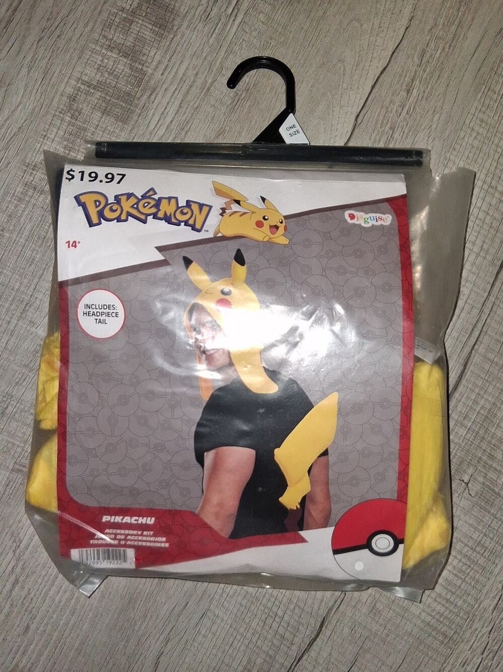 Pokemon Pikachu Headpiece and Tail Costume Accessory Kit